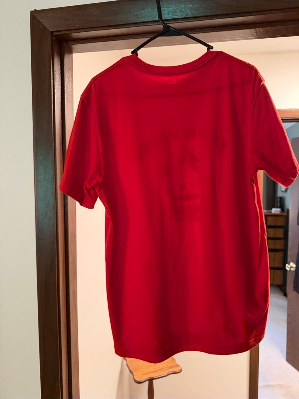 Eddie Bauer Red Graphic Tee with White 'Slugger' Print - Picture 4 of 4